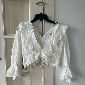 white patterned top size small